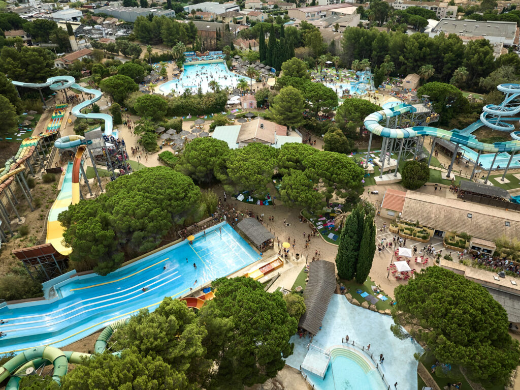 Vue aérienne du parc à Aqualand Saint-Cyr-sur-Mer – © Aqualand Saint-Cyr-sur-Mer