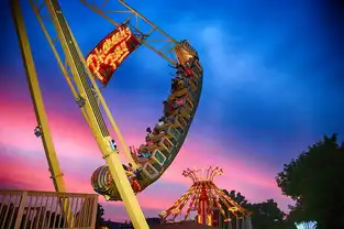 Pharaoh’s Fury de nuit à DelGrosso’s Amusement Park — © DelGrosso’s Amusement Park