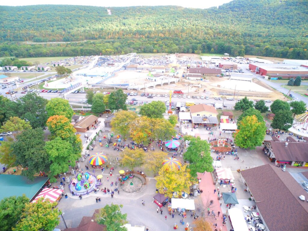 Vue aérienne à DelGrosso’s Amusement Park — © DelGrosso’s Amusement Park