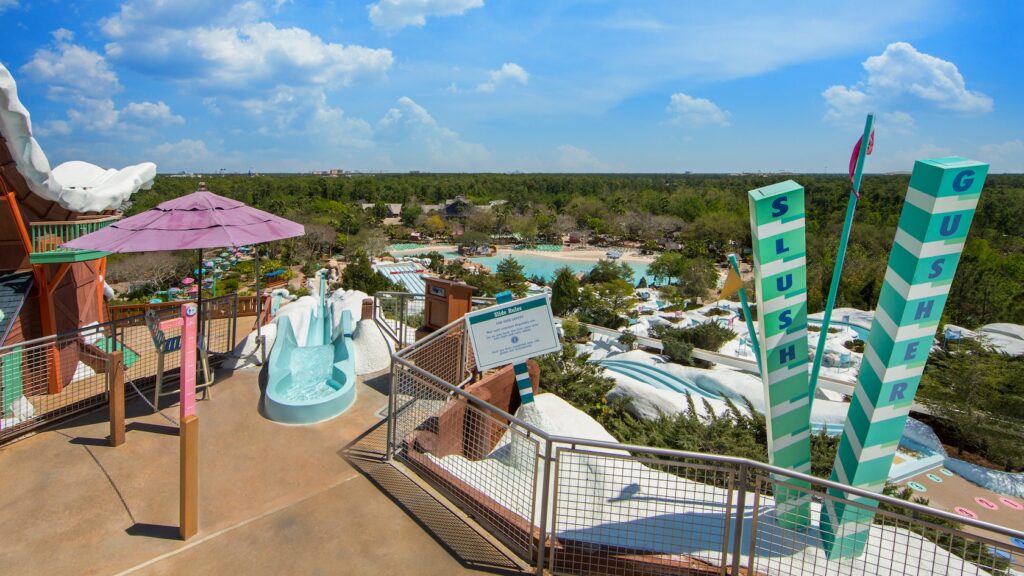 Vue depuis le sommet du Mount Gushmore à Disney's Blizzard Beach — © Disney's Blizzard Beach