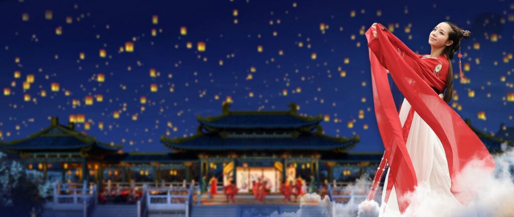 Le parc illuminé à Fantawild Oriental Heritage Jingzhou — © Fantawild Oriental Heritage Jingzhou