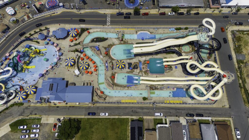 Vue aérienne du parc à Keansburg Amusement Park — © Keansburg Amusement Park