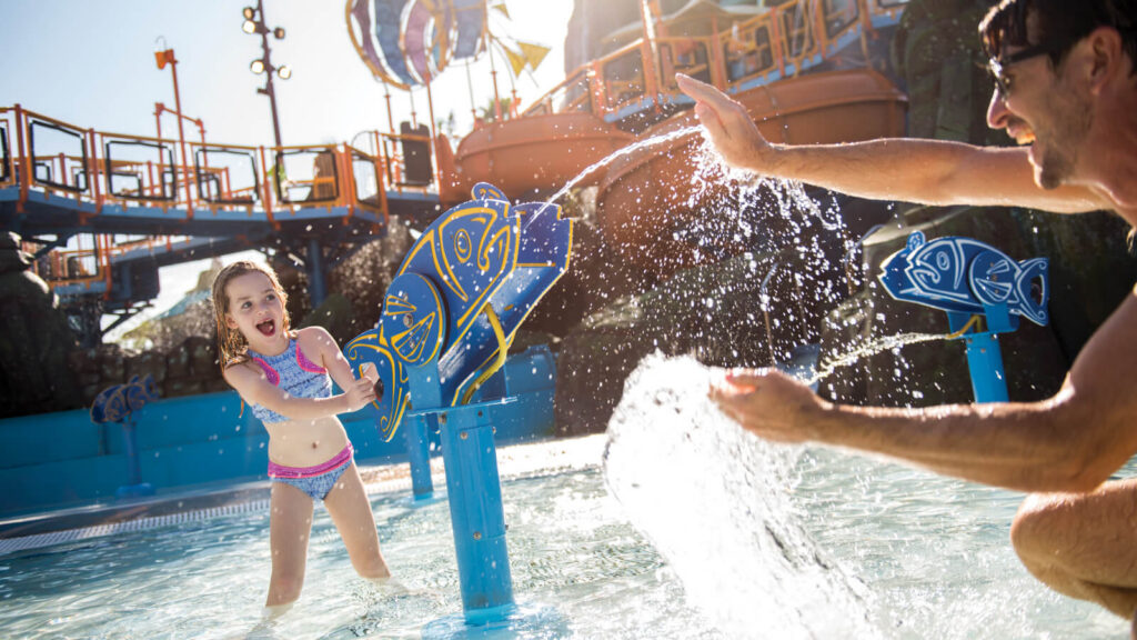 Jeux d'eau de Runamukka Reef à Universal Volcano Bay — © Universal Volcano Bay