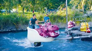 Das Nilpferd in der Wasserbahn à Ravensburger Spieleland — © Ravensburger Spieleland