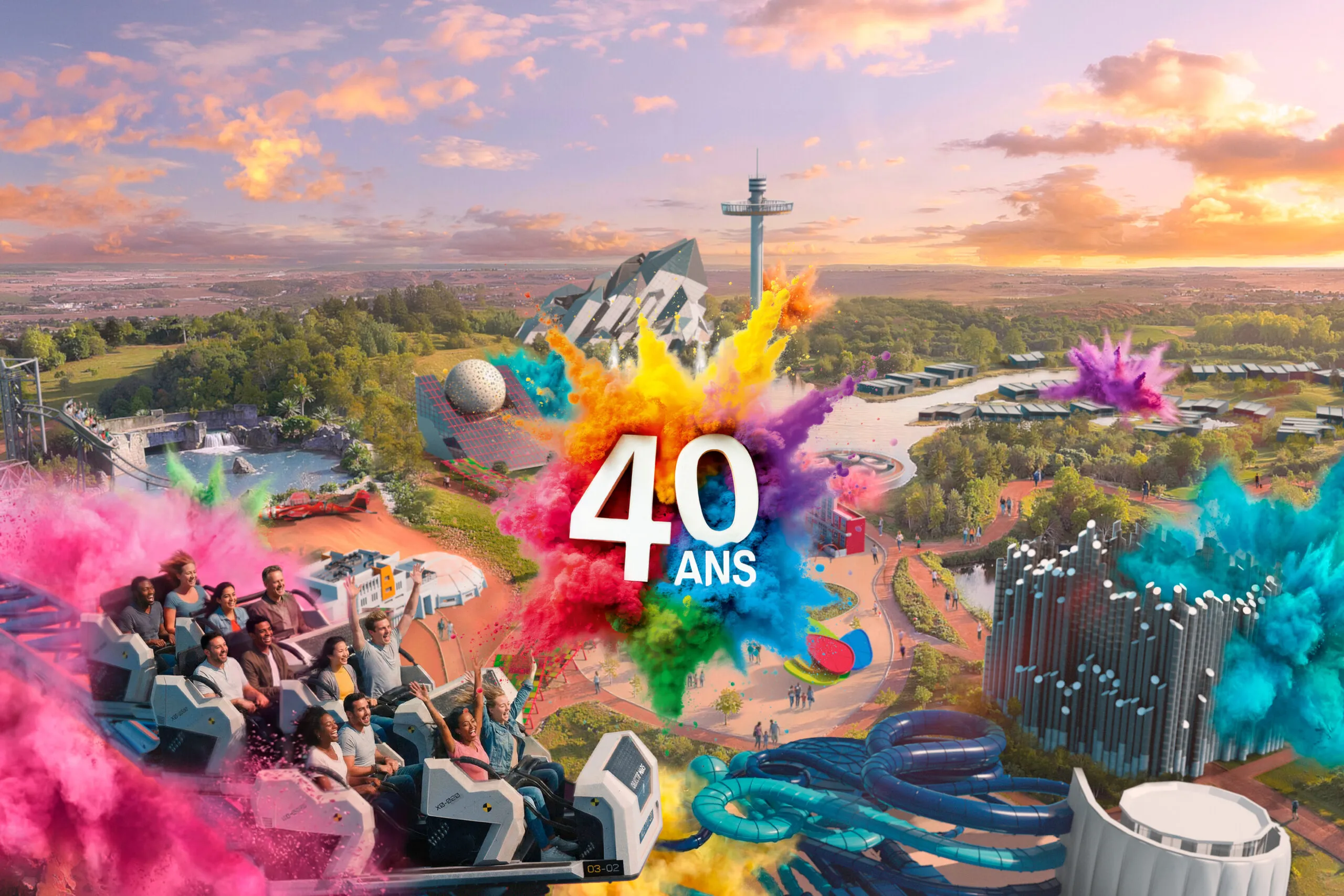 Visuel des 40 ans du Futuroscope en 2027 – © Futuroscope