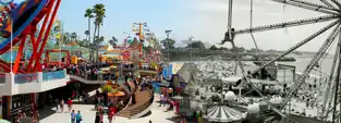 Promenade de Santa Cruz Beach Boardwalk, hier et aujourd’hui — © Santa Cruz Beach Boardwalk