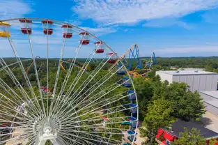 Vue d'ensemble depuis la grande roue de Six Flags Great Adventure — © Six Flags Great Adventure
