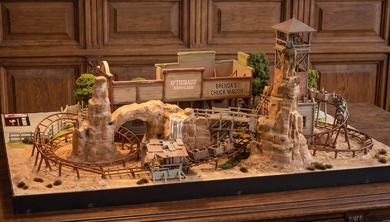Maquette de Mine Discovery, montagne russe d'O'Fun Park (2027) – © Zamperla