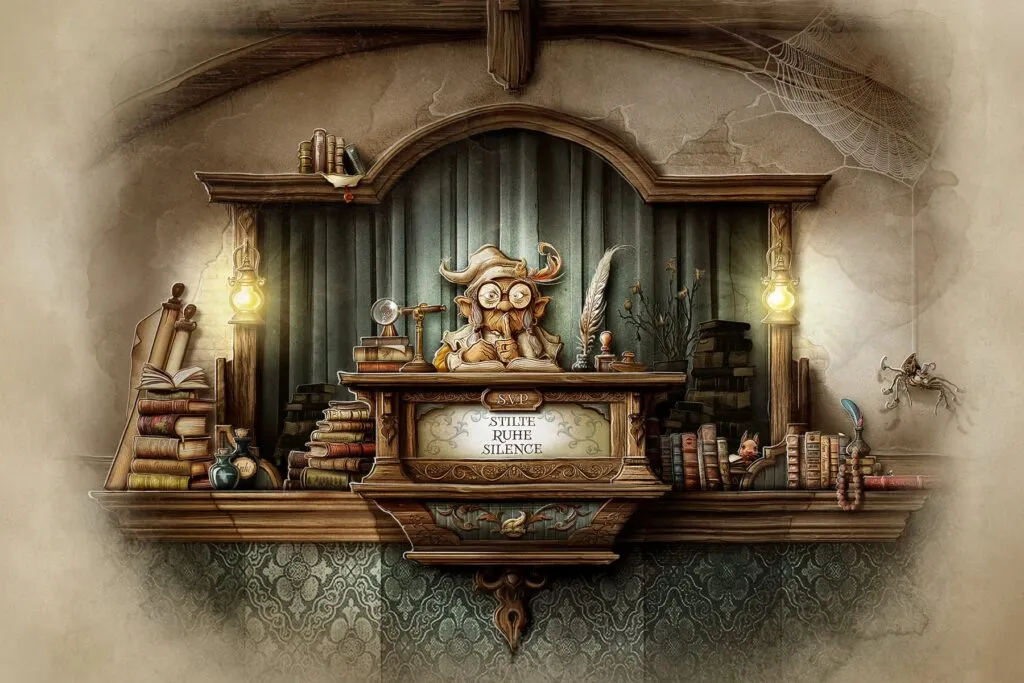 Le gnome du silence de la Bibliothèque des Contes de l'Efteling – © Efteling