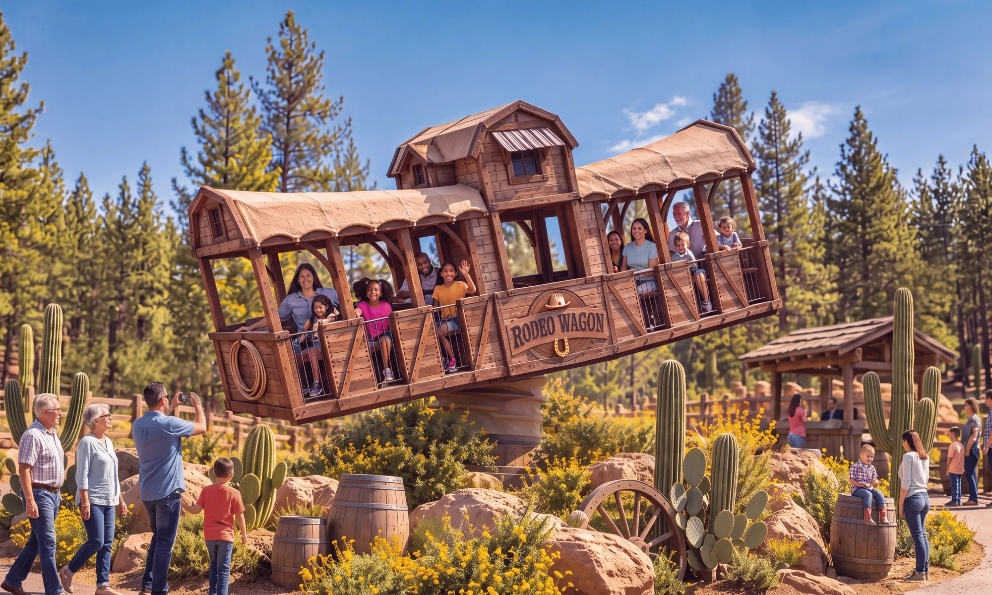 Rodeo Wagon, nouvelle attraction d'O'Fun Park (2027) – © O'Parks