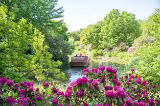 Barque et rhododendrons à Terra Botanica – © Terra Botanica