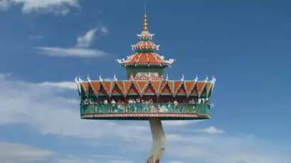 Pagode  Temple thaïlandais avec vue panoramique