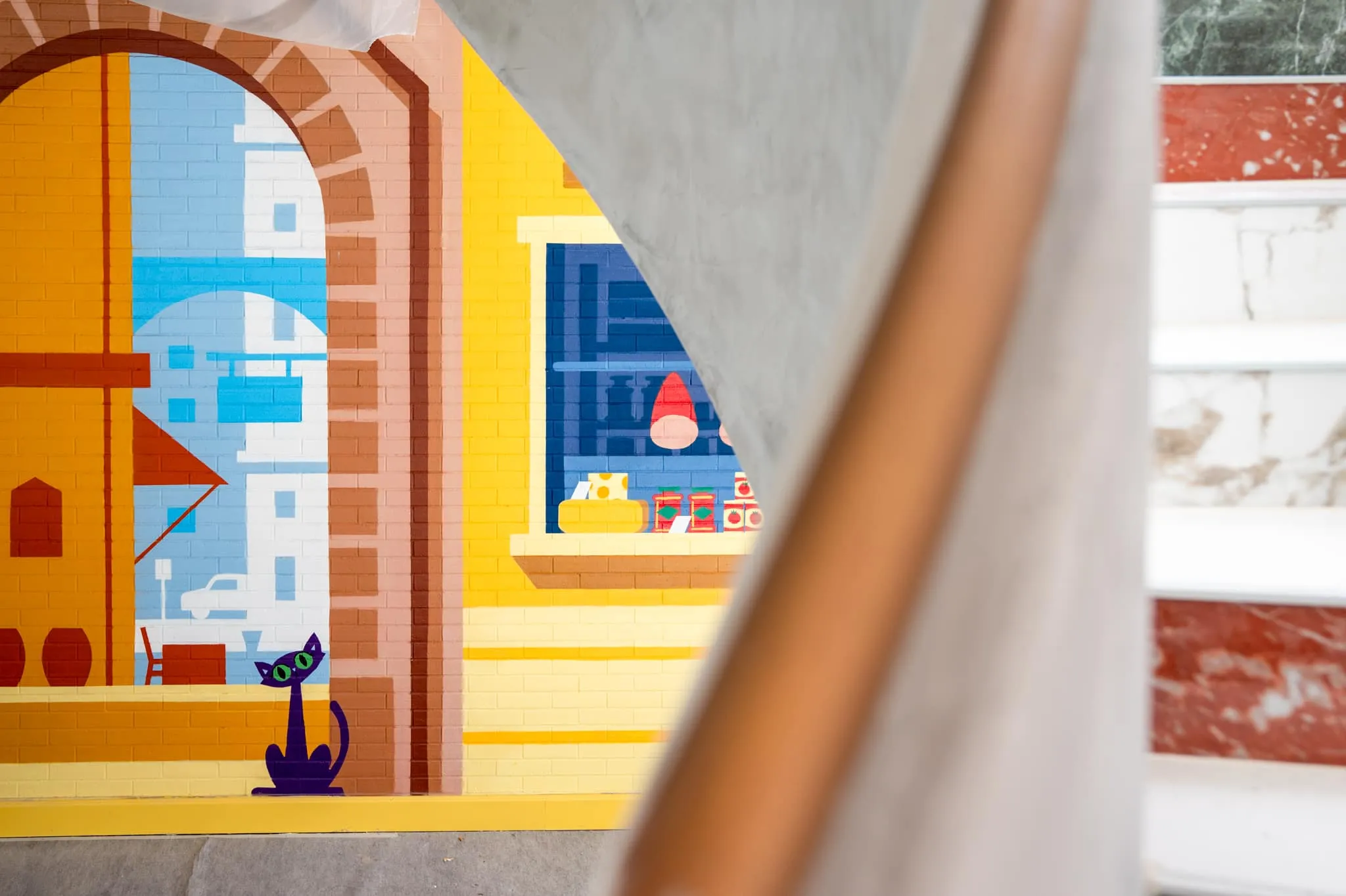 Fresque murale du restaurant Casa Giulia à Disney Village – © Disney