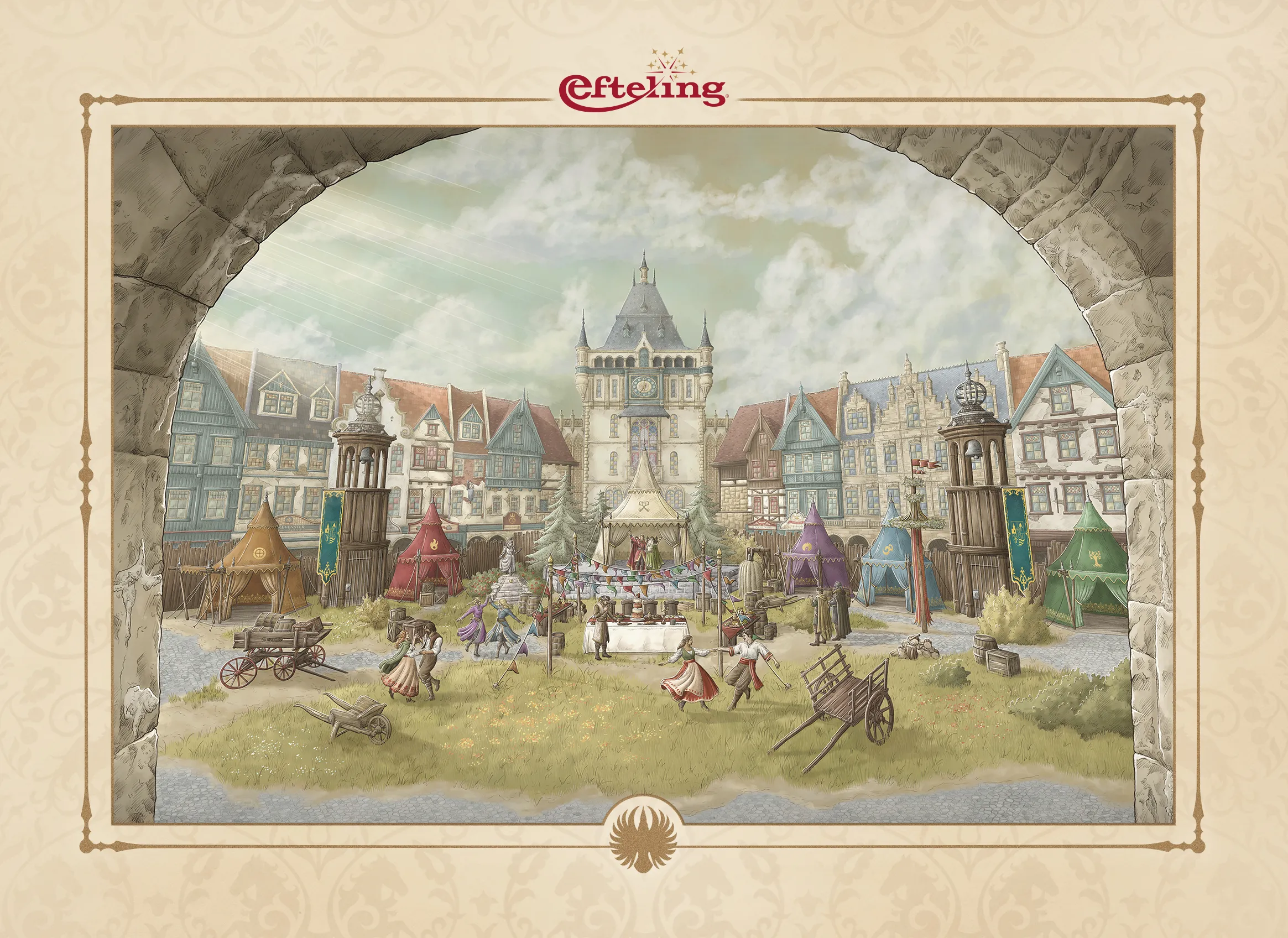 Croquis de l'arène rénovée du spectacle Raveleijn à Efteling – © Efteling