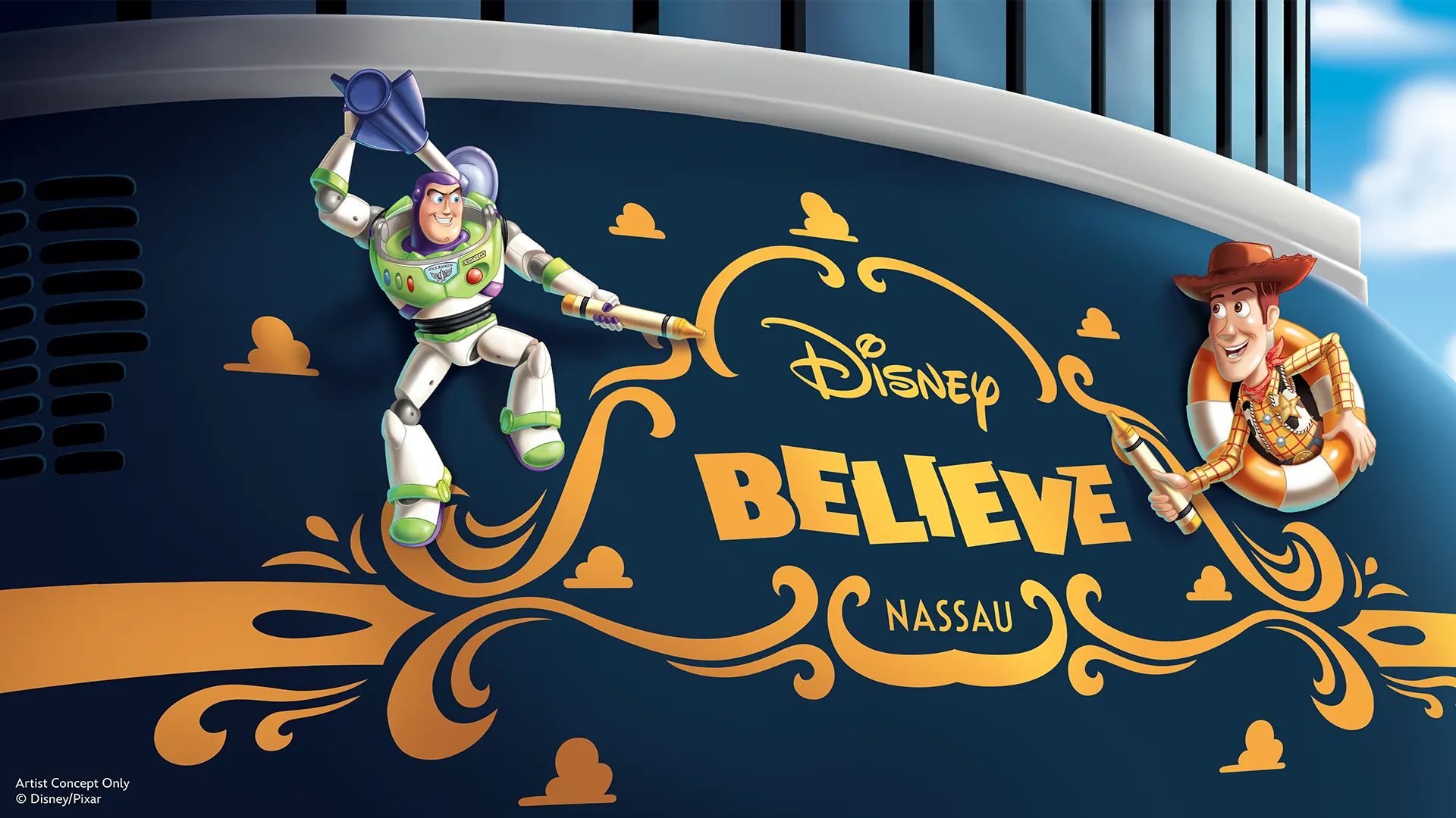 Le Disney Believe, prochain navire de la Disney Cruise Line – © Disney