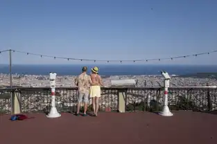 Le belvédère sur Barcelone et la Méditerranée à Tibidabo — © Tibidabo