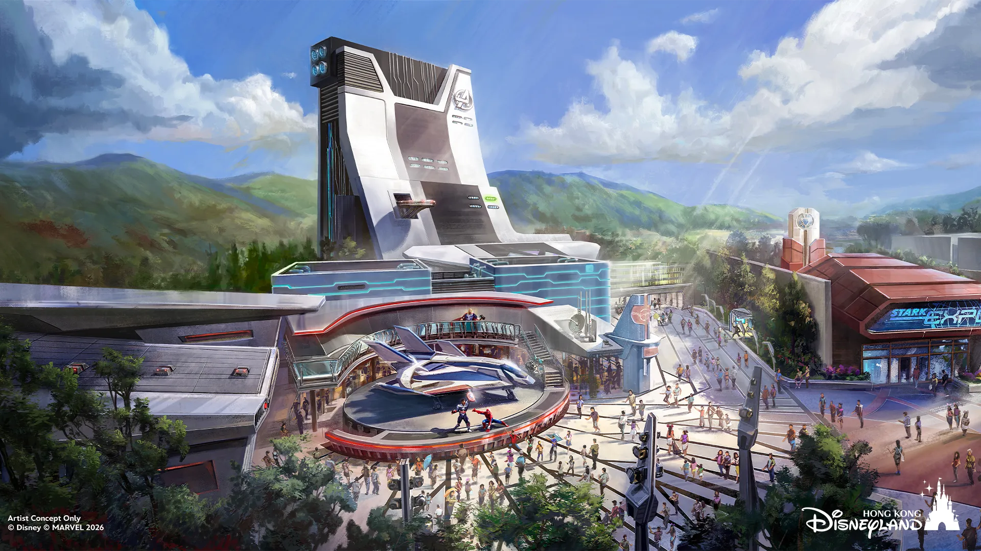 Avengers Tower à Hong Kong Disneyland – © Disney / Marvel