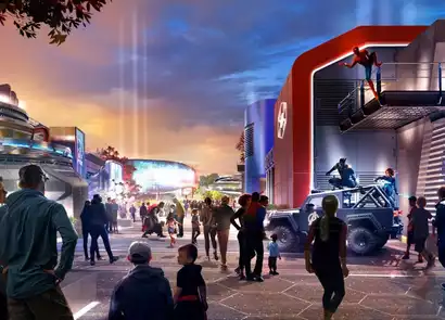 Aperçu des travaux d'Avengers campus au Parc Walt Disney Studios