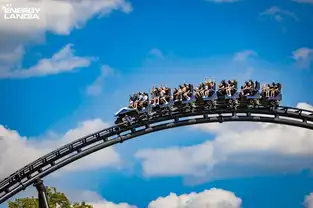 Vue du parcours du coaster Hyperion dans l'Extreme Zone d'Energylandia