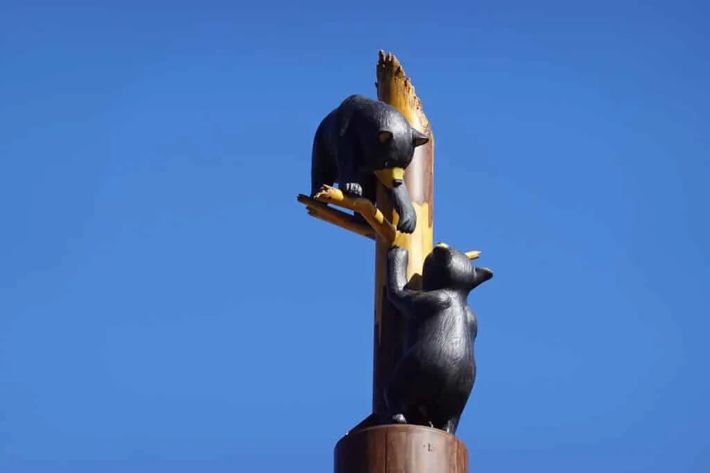 Les oursons au sommet de la tour Les Ours'hauts à Fraispertuis-City